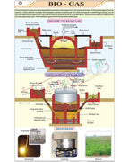 Bio-Gas Chart - Laminated, With Rollers