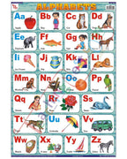 English Alphabets - Laminated, Wall Sticking, 13x19 inch, 33x48 cm, English only