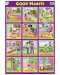 Good Habits - Laminated, Wall Sticking, 13x19 inch, 33x48 cm, English only
