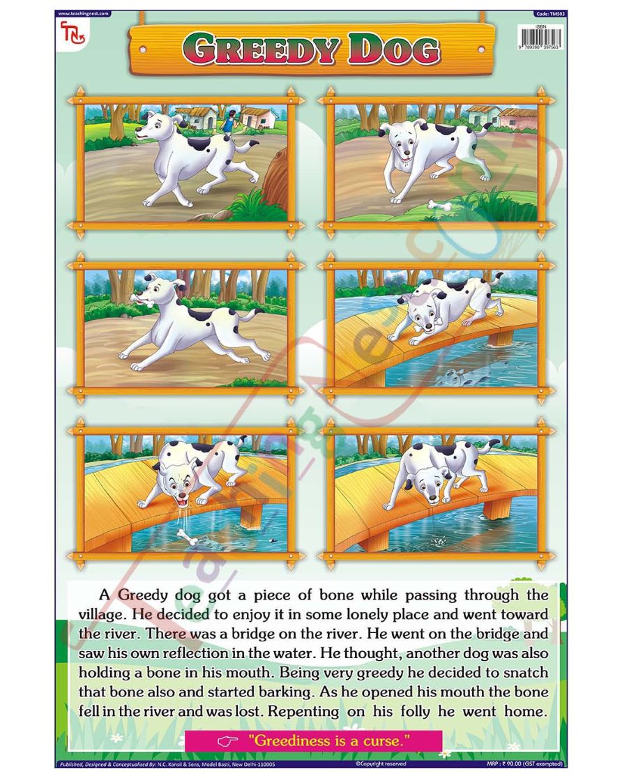 Greedy Dog - Laminated, Wall Sticking, 13x19 inch, 33x48 cm, English only