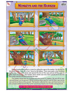 Monkeys and the Hawker - Laminated, Wall Sticking, 13x19 inch, 33x48 cm, English only