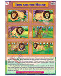 Lion and the Mouse - Laminated, Wall Sticking, 13x19 inch, 33x48 cm, English only