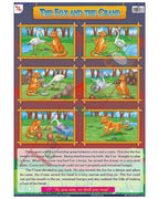 The Fox and the Crane - Laminated, Wall Sticking, 13x19 inch, 33x48 cm, English only