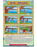 Truthful Woodcutter Hindi - Laminated, Wall Sticking, 13x19 inch, 33x48 cm, Hindi only