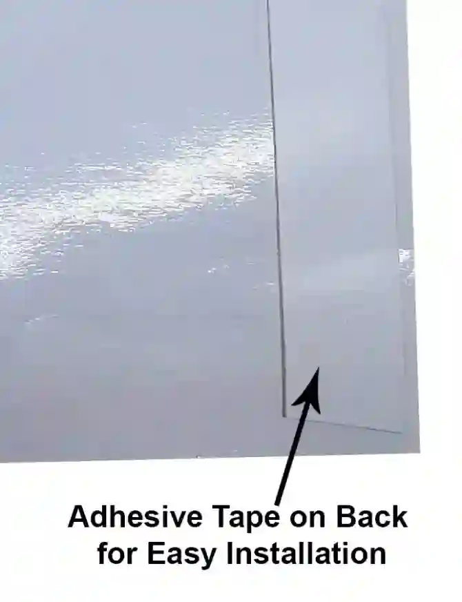 Double side tape on chart back