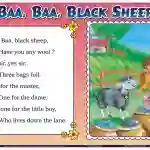 Baa Baa Black Sheep - Laminated, Wall Sticking, 13x19 inch