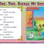 One, Two, Buckle My Shoe - Laminated, Wall Sticking, 13x19 inch