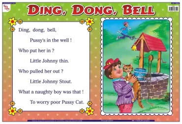 Ding, Dong, Bell - Laminated, Wall Sticking, 13x19 inch
