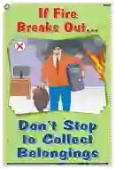 Don't stop to collect belongings Chart - Laminated, Wall Sticking, 33x48 cm, English Only