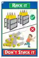 Rack it Don't Stack it Chart - Laminated, Wall Sticking, 33x48 cm, English Only