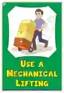 Use a mechanical lifting Chart - Laminated, Wall Sticking, 33x48 cm, English Only
